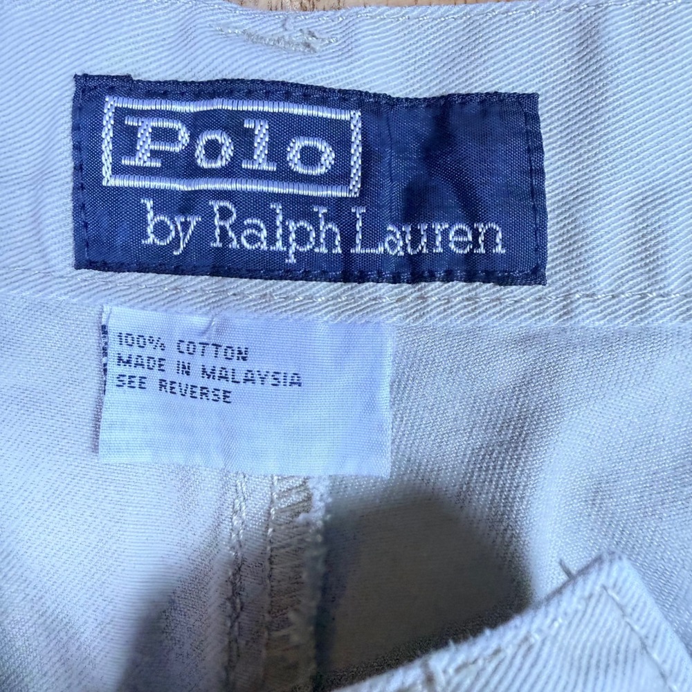 Polo Ralph Lauren Mens Pleated Chino Shorts Khaki Tan Cotton Size 42 Classic Fit - Picture 5 of 9
